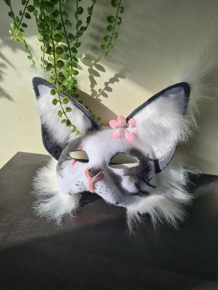 Therian mask kat (lees beschrijving), Hobby en Vrije tijd, Kostuums, Theaterbenodigdheden en LARP, Nieuw, Ophalen of Verzenden
