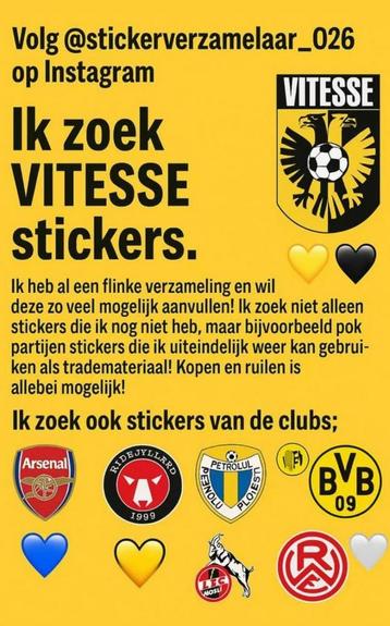 GEZOCHT: Vitesse Stickers beschikbaar voor biedingen