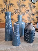 Vazen blauw, Huis en Inrichting, Ophalen, Blauw, Minder dan 50 cm, Glas