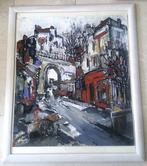 Stadsgezicht verm. Parijs '90 - Jelle Hoogstra (1924-2003), Antiek en Kunst, Kunst | Schilderijen | Klassiek, Ophalen of Verzenden