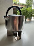 Stelton RVS theepot + theelichthouder, Ophalen of Verzenden, Zo goed als nieuw, Rvs