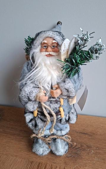 Kerstman Santa Claus grijs bril ski's kerstdecoratie Nieuw beschikbaar voor biedingen