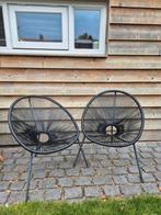 Zwarte draad/loungestoelen Karwei, Tuin en Terras, Tuinstoelen, Ophalen, Zo goed als nieuw