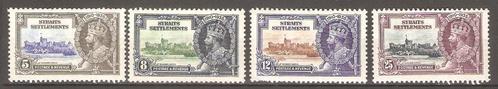 Straits settlements PF+PL SG 256-259 Zie Tand 12c Omni 1935, Postzegels en Munten, Postzegels | Azië, Postfris, Zuidoost-Azië