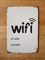 Metalen bord WiFi wachtwoord, Huis en Inrichting, Nieuw, Ophalen of Verzenden