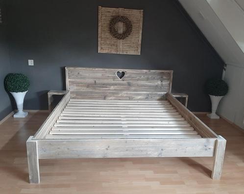 2-persoonsbed 180 220 210 120 200 160 140 lattenbodem hout, Huis en Inrichting, Slaapkamer | Bedden, Nieuw, Tweepersoons, 140 cm