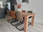 Set van 6 eetkamerstoelen velourse bekleding, Huis en Inrichting, Stoelen, Ophalen, Overige kleuren, Zo goed als nieuw, Stof