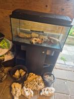 Aquarium met stenen en pompen, Dieren en Toebehoren, Vissen | Aquaria en Toebehoren, Ophalen, Gebruikt, Leeg aquarium