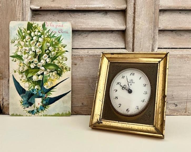 Uti Swiza mechanische wekker retro bureauklok, Verzamelen, Overige Verzamelen, Gebruikt, Ophalen of Verzenden