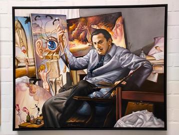 Alfonso Moreno- Salvador Dali in zijn atelier in New York beschikbaar voor biedingen