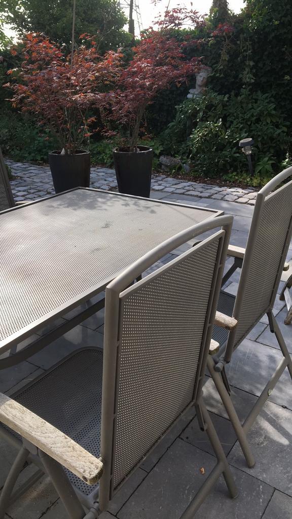 Hartman Tuinset - Complete set!, Tuin en Terras, Tuinsets en Loungesets, Gebruikt, Tuinset, Aluminium, 4 zitplaatsen, Eettafel