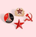Set van 4 Russische Broches / Broche Speld CCCP USSR Oorlog, Verzenden, Nieuw, Overige kleuren, Overige materialen