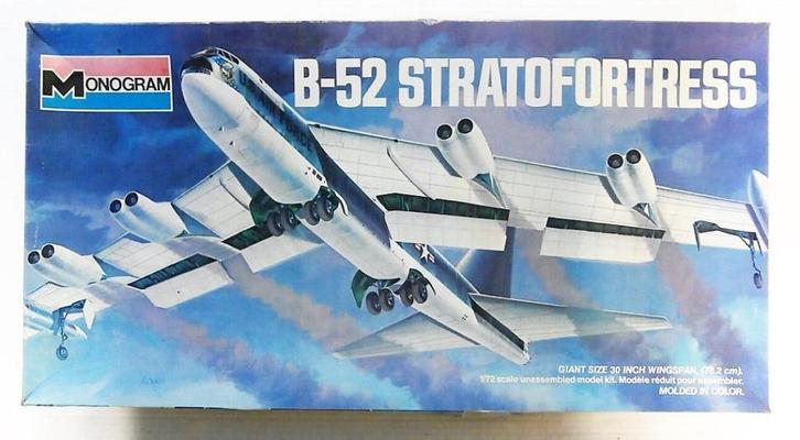 Zeldzame Monogram #8292 1:72 B-52 Stratofortress, Hobby en Vrije tijd, Modelbouw | Vliegtuigen en Helikopters, Zo goed als nieuw