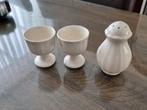 Wedgwood Queens Plain eierdopjes en zout stel, Ophalen of Verzenden