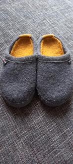 HAFLINGER PANTOFFELS/SLOFFEN GRIJS/GEEL MT 26, Jongen of Meisje, Overige typen, Zo goed als nieuw, Haflinger
