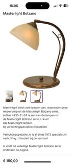 Masterlight Bolzano Tafellamp, Ophalen of Verzenden, Gebruikt, Glas, Minder dan 50 cm