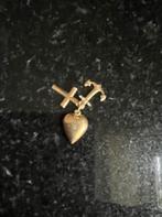 ZGAN 14 karaats gouden hangertje geloof hoop en liefde, Verzenden, Nieuw, Goud, Goud