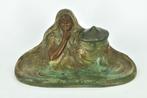 ANTIEKE JUGENDSTIL INKTPOT, Antiek en Kunst, Antiek | Koper en Brons, Ophalen of Verzenden