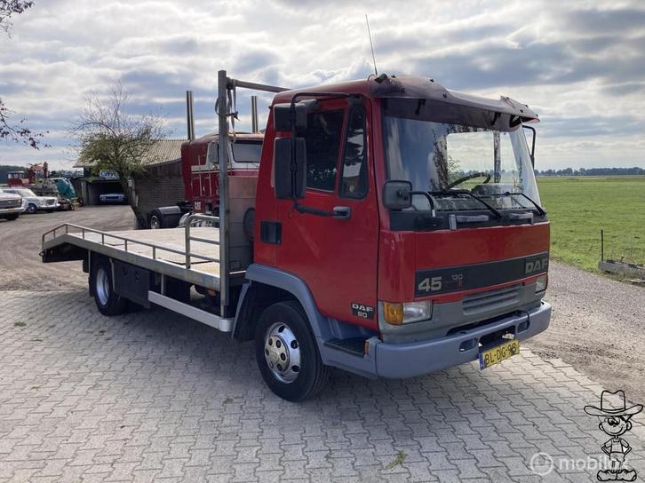 DAF 45 oprijwagen 3510 kg laad- 3500 kg trekgewicht Cummins!, Auto's, Bestelauto's, Bedrijf, Te koop, Daf, Diesel, Euro 3, Handgeschakeld