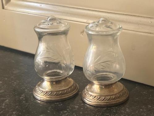 PEPER/ZOUTSTELLETJES, KRISTAL/ZILVER, PORSELEIN, Antiek en Kunst, Antiek | Glas en Kristal, Verzenden