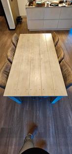 Witte Ibiza look Eettafel 190x96 cm, Huis en Inrichting, Tafels | Eettafels, Ophalen, Gebruikt, Overige materialen, 50 tot 100 cm