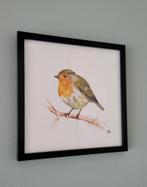 Schilderij Roodborstje - eigen werk - aquarel, Antiek en Kunst, Ophalen of Verzenden