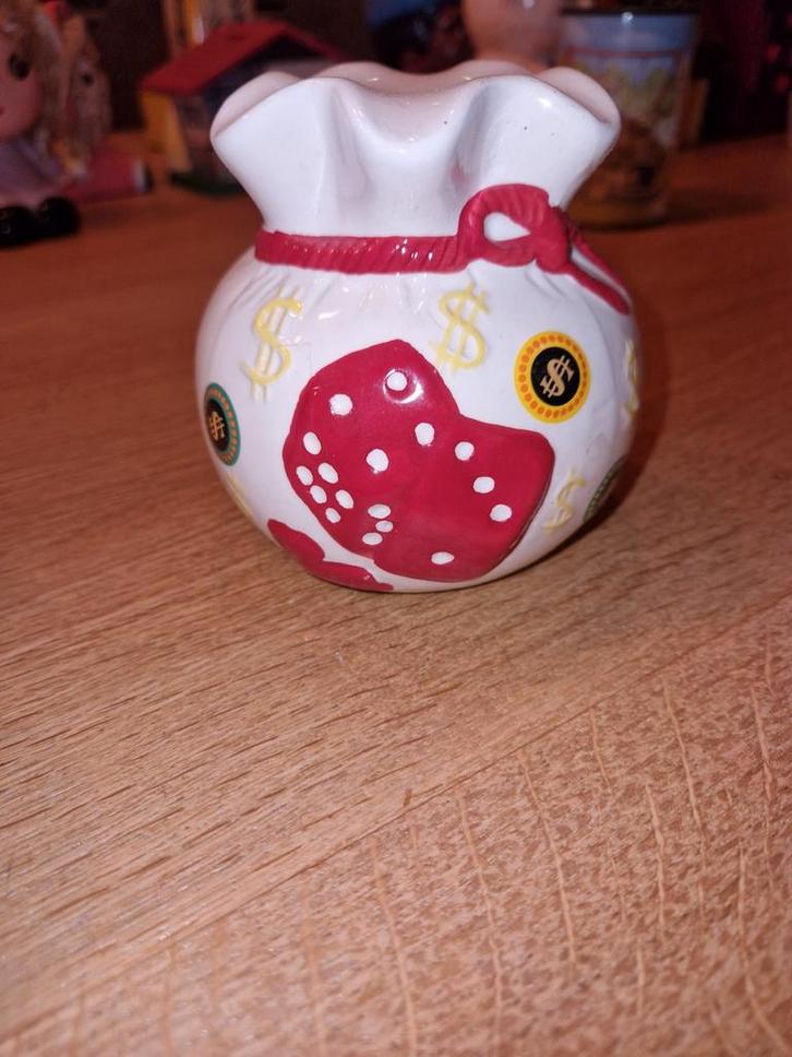 Spaarpot in de vorm van een zak met geld, Verzamelen, Spaarpotten, Gebruikt, Ophalen of Verzenden