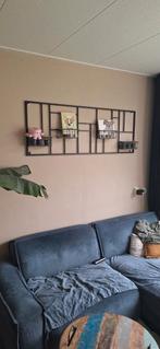 Industrieel staal wandrek met hangbakjes, Huis en Inrichting, Woonaccessoires | Wanddecoraties, Ophalen, Zo goed als nieuw