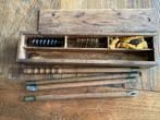 Antieke Zwartkruit onderhoudt Set in Houten Kist, Antiek en Kunst, Antiek | Gereedschap en Instrumenten, Ophalen