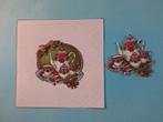 6 Set borduren kerst met 3d plaatje, Verzenden, Nieuw, Kerst