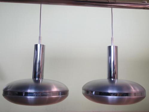 2 x Space age hanglamp van Sölken Leuchten, Huis en Inrichting, Lampen | Hanglampen, Gebruikt, 50 tot 75 cm, Metaal, Ophalen of Verzenden