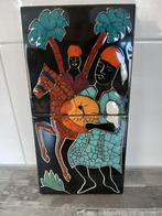 Decoratieve keramische plateau  met Afrikaans tafereel, Ophalen of Verzenden