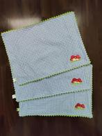 Harrods placemats 2-zijdig 3 stuks, Huis en Inrichting, Ophalen of Verzenden, Zo goed als nieuw, Rood, Placemat