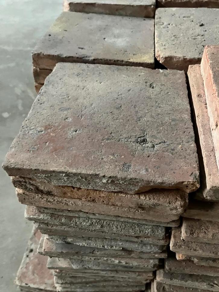 Oude Estriken Tegels - Zalm Rosé, Doe-het-zelf en Verbouw, Tegels, Gebruikt, Vloertegels, Overige materialen, Minder dan 20 cm