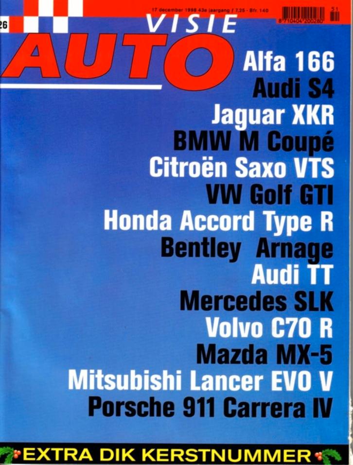 Autovisie Supertest 1998, Boeken, Auto's | Folders en Tijdschriften, Gelezen, Algemeen, Ophalen of Verzenden