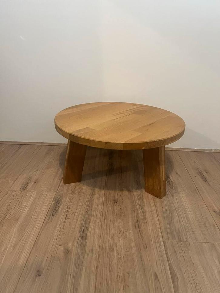 Houten Bijzettafeltje - Klein & Rond, Huis en Inrichting, Tafels | Bijzettafels, Gebruikt, Rond, Minder dan 45 cm, Minder dan 55 cm