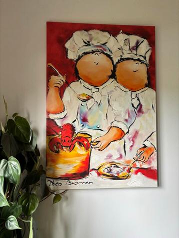 Schilderij Theo Broeren - Twee Koks beschikbaar voor biedingen
