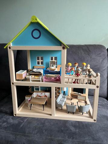 Eichhorn poppenhuis met inboedel & poppetjes beschikbaar voor biedingen