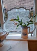 Houten raamscherm plantenscherm met kant, Ophalen