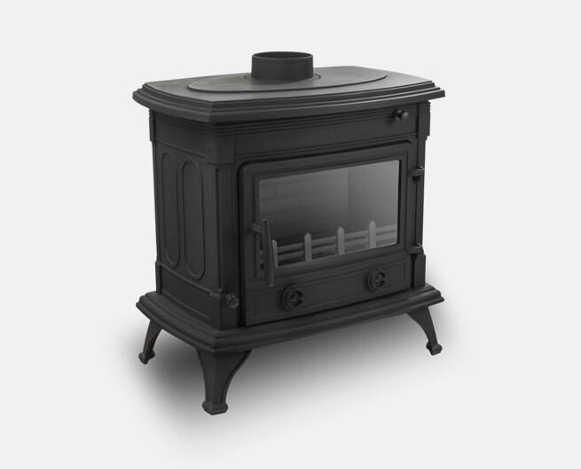 Gietijzeren Houtkachel | Nordflam Asti (10 KW), Huis en Inrichting, Kachels