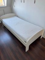 Wit eenpersoonsbed 90x200 elektrisch verstelbaar, Huis en Inrichting, Slaapkamer | Bedden, Gebruikt, 90 cm, Eenpersoons, Wit