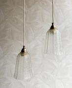 6 vintage glazen hanglampen, Huis en Inrichting, Lampen | Hanglampen, Ophalen of Verzenden