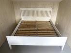 IKEA IDANÄS Bedframe, wit, 180x200 cm met lattenbodem, Ophalen, Wit, Tweepersoons, Zo goed als nieuw