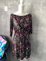 Leuke zwarte gebloemde Steps jurk maat M, Maat 38/40 (M), Zwart, Ophalen of Verzenden, Steps