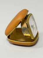 Vintage antiek 1960 Europa 2Jewels reiswekker klok klap-etui, Antiek en Kunst, Antiek | Klokken, Ophalen of Verzenden