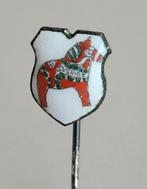 Emaille toeristenspeld uit Sweden, Verzenden, Gebruikt, Transport