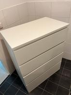 Witte IKEA MALM Ladekast met 4 Lades 80x100x48, Ophalen, Kunststof, 50 tot 100 cm, Zo goed als nieuw