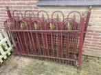 Stalen tuinhek met 2 poorten poedercoating 100 cm hoog, Tuin en Terras, Tuinhekken en Hekwerk, Ophalen, Gebruikt, IJzer, Tuinhek