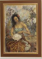 Mooie Indonesische Jonge vrouw in sarong, Antiek en Kunst, Curiosa en Brocante, Ophalen of Verzenden