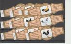reeks - 5979   kippen  1-10 -sigarenbandjes, Verzenden, Zo goed als nieuw, Sigarenbandjes